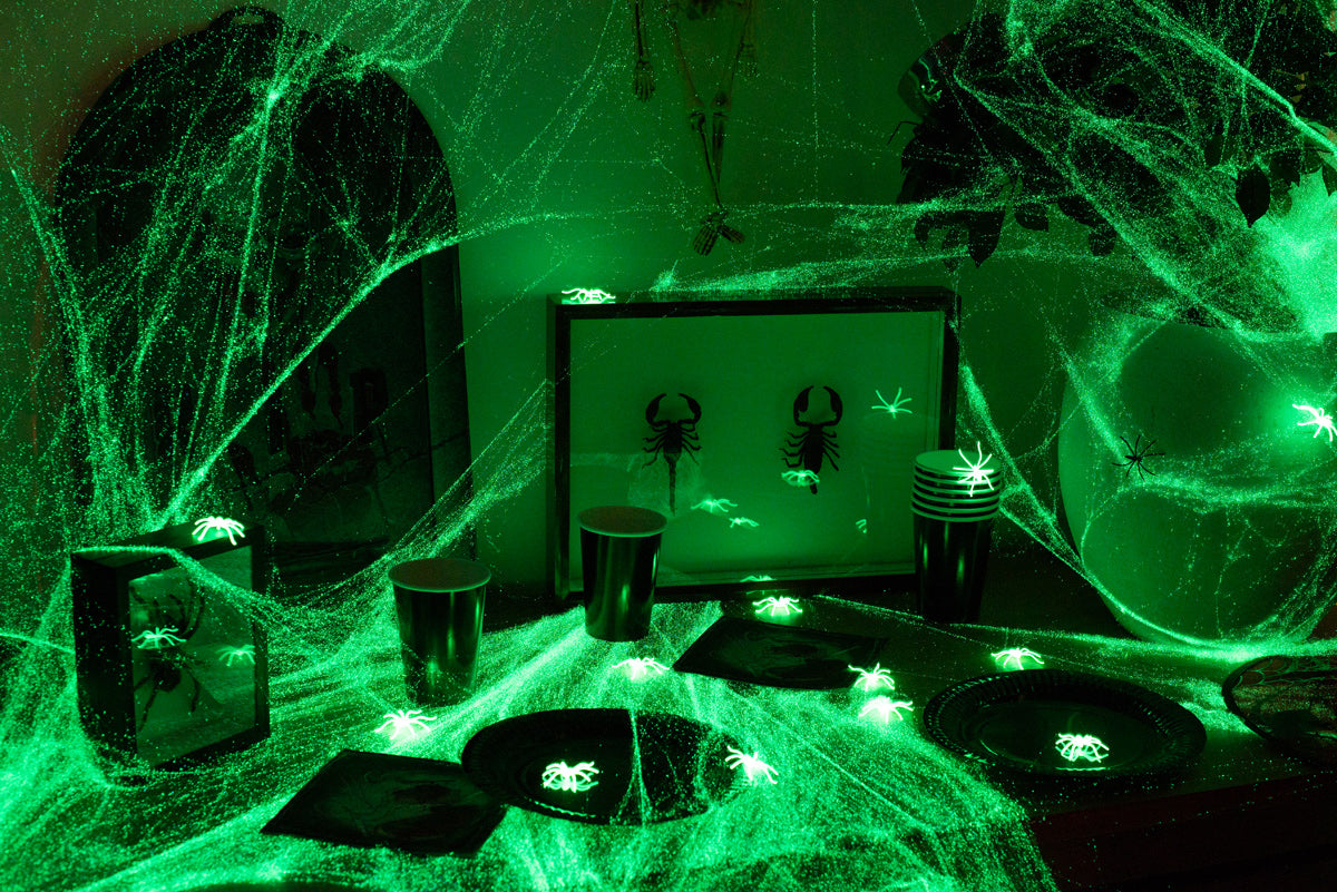 Halloween Spinnenweb Glow in the Dark