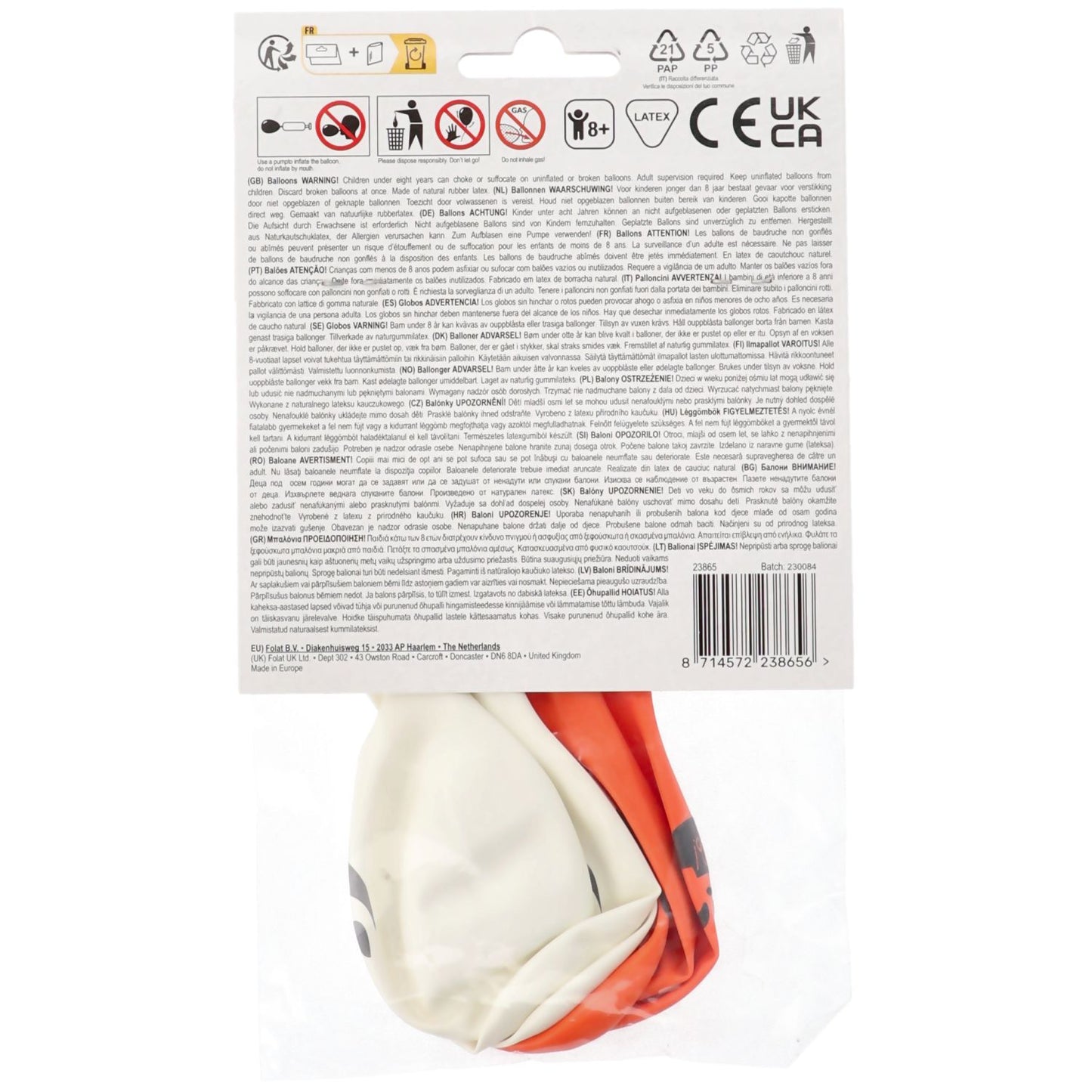 Halloween BoOo Latex Balonnen