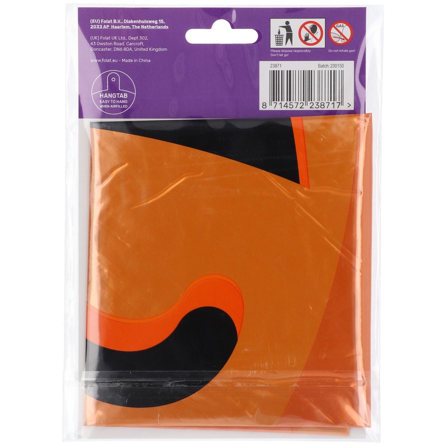 Halloween BoOo Folie Ballon Pompoen