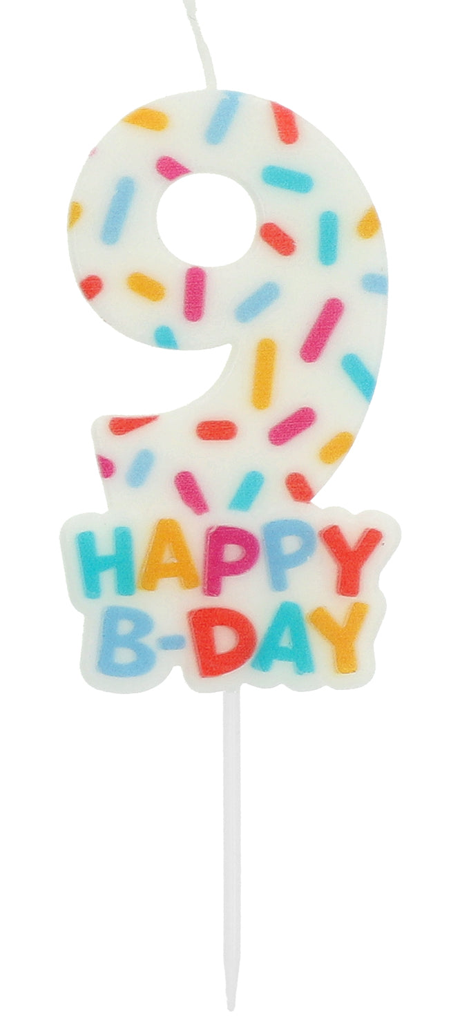 Kaars Cozy Sprinklers Cijfers 0 t/m 9