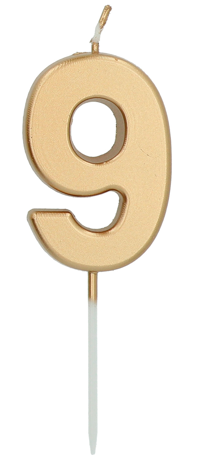 Kaars Goud Cijfer 0 t/m 9