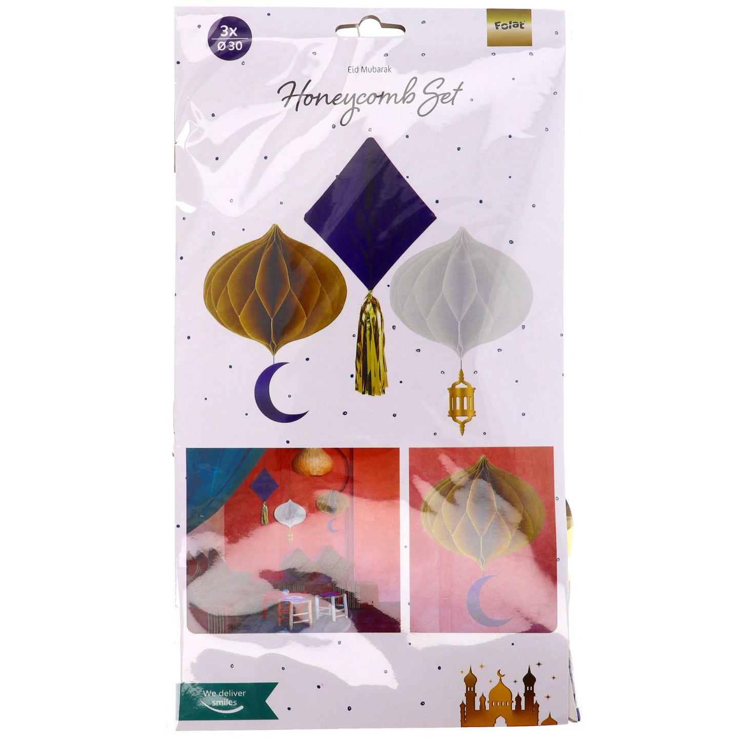 Eid Mubarak Honeycomb