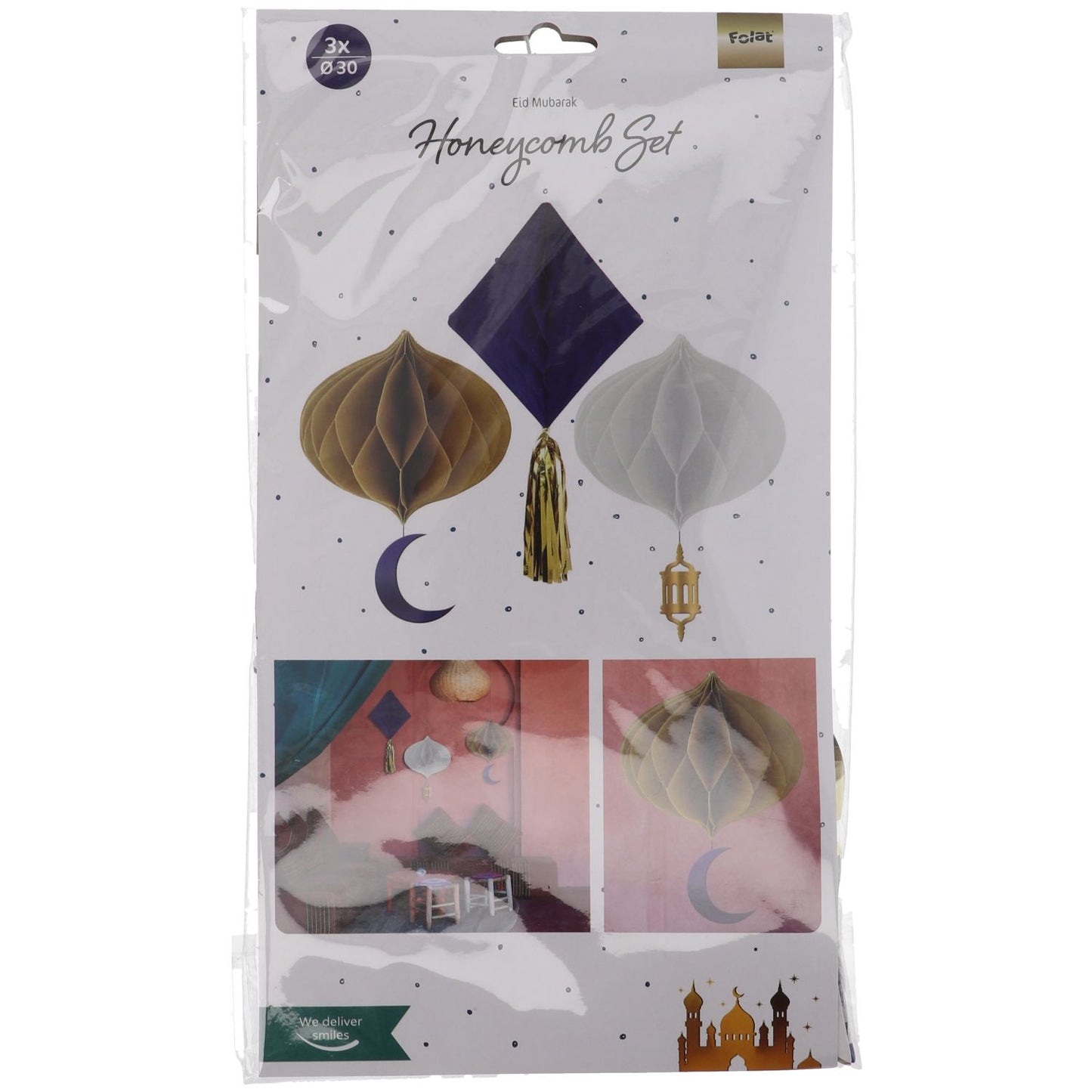 Eid Mubarak Honeycomb