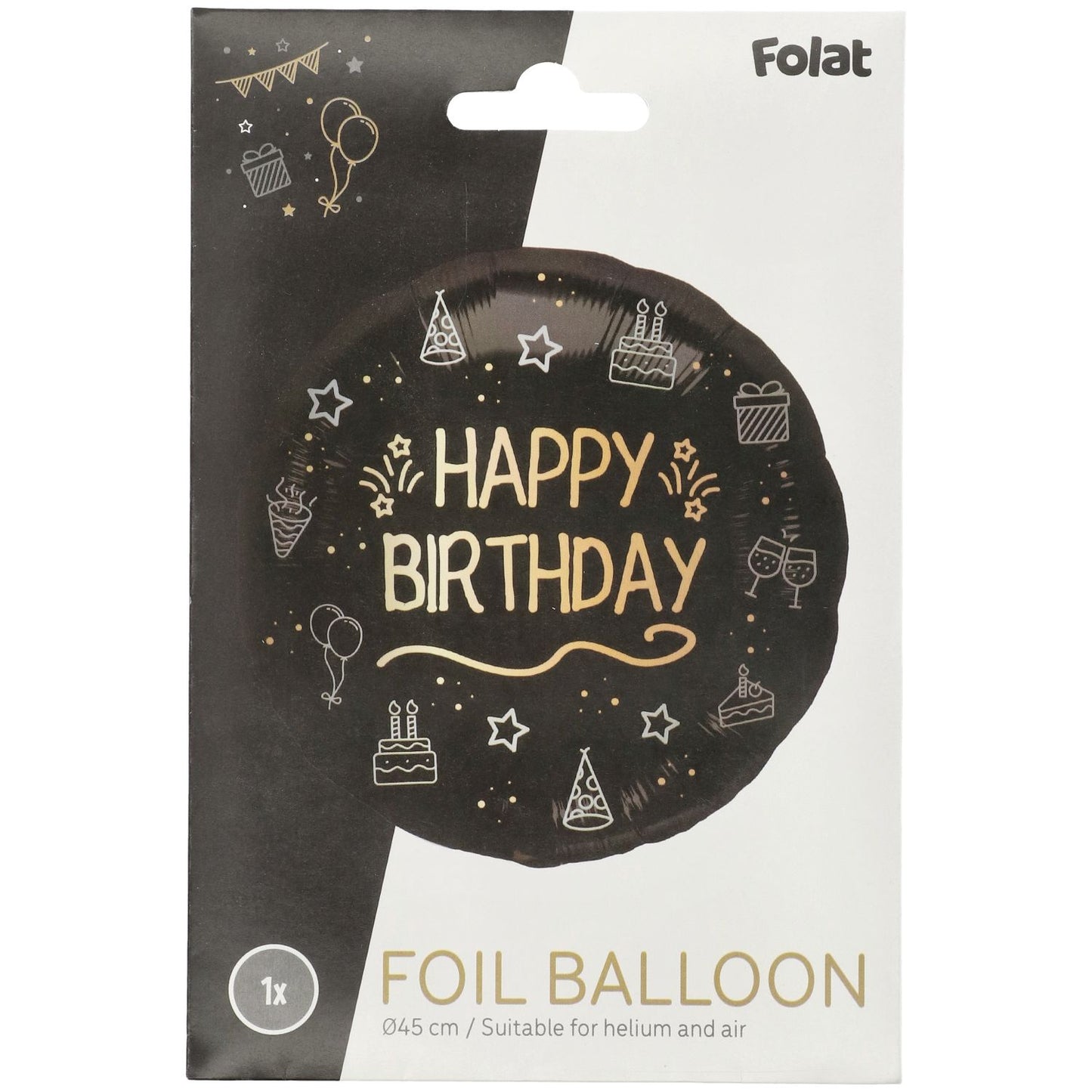 Shining Glam Folieballon Happy Birthday