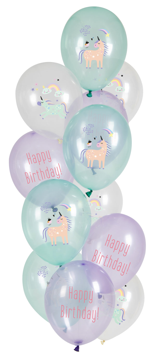 Unicorn Latex Ballonnen Pastel Kleuren