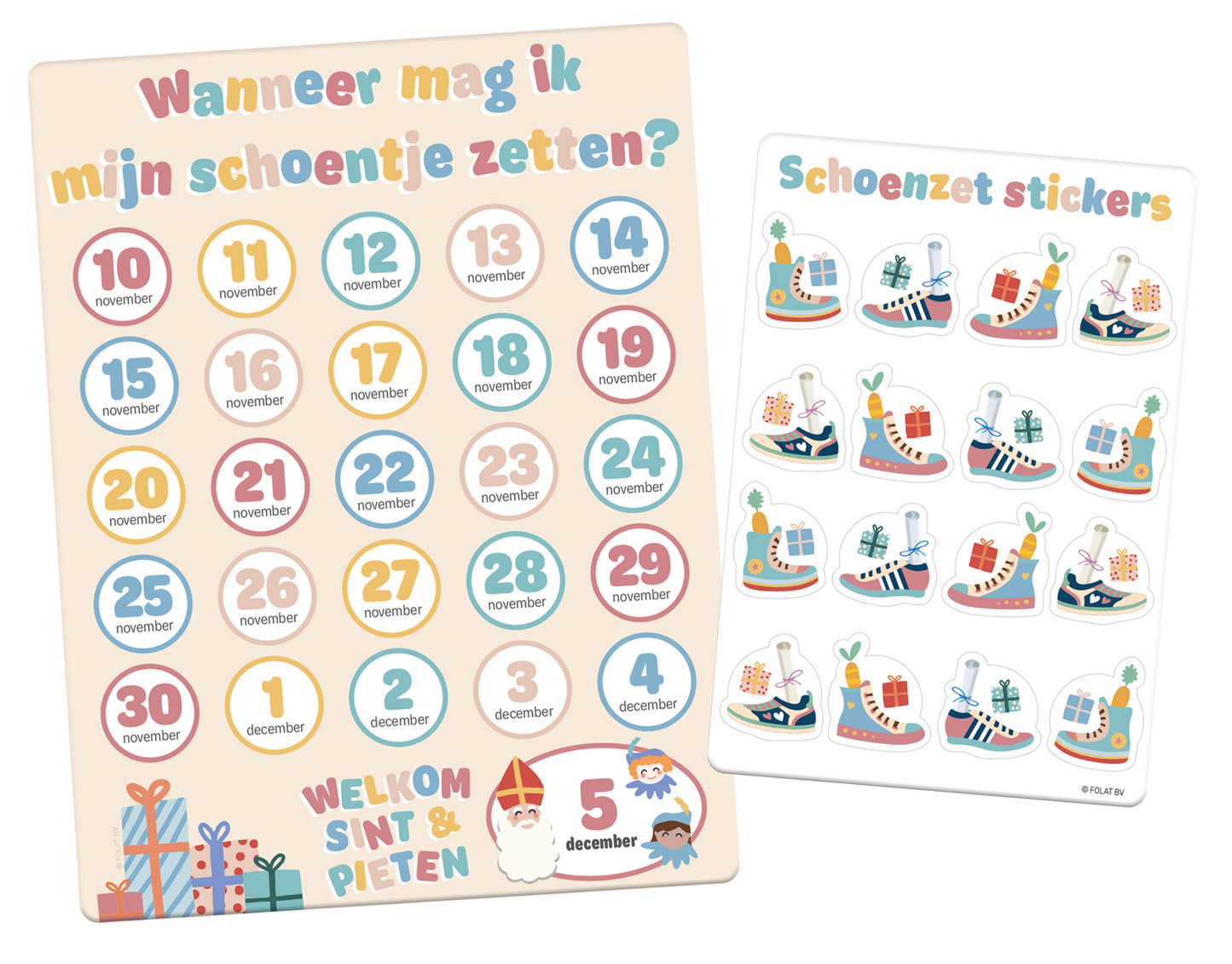 Kalender "Wanneer mag ik mijn schoentje zetten?"