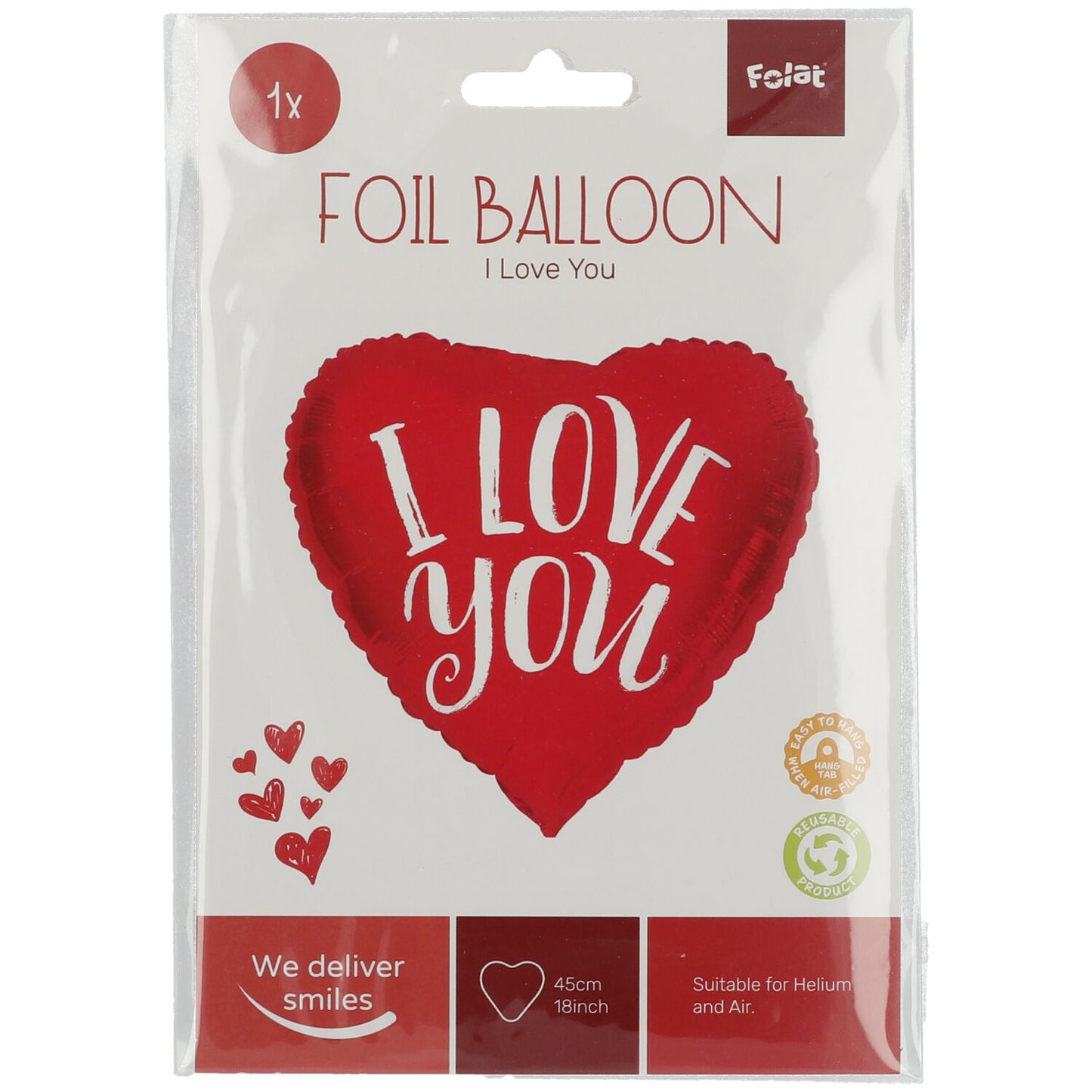 Folie Hart Ballon I Love You