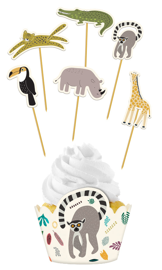 Zoo Party Cupcake Decoratie Set