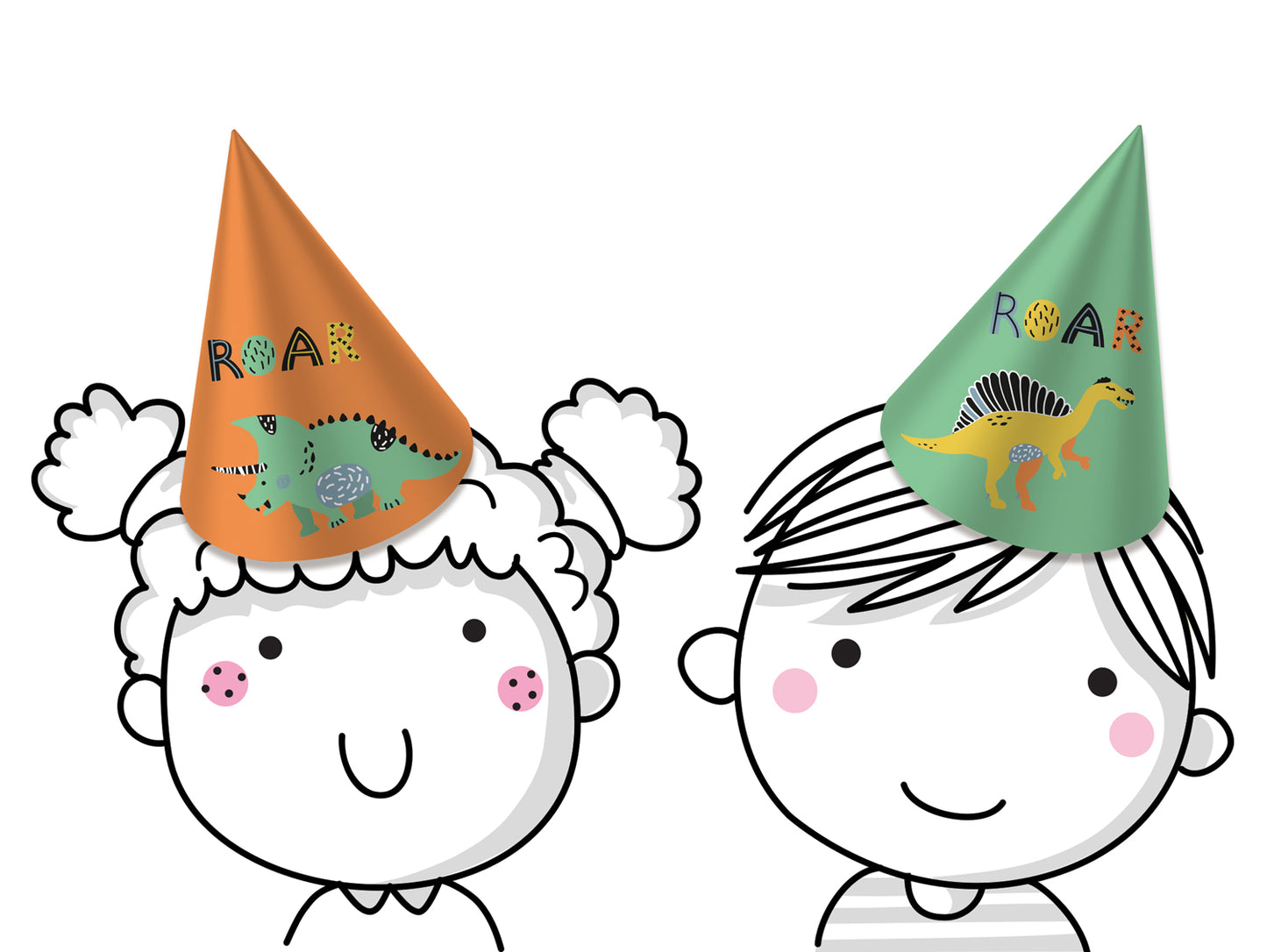 Dino Roars Party Hoedjes