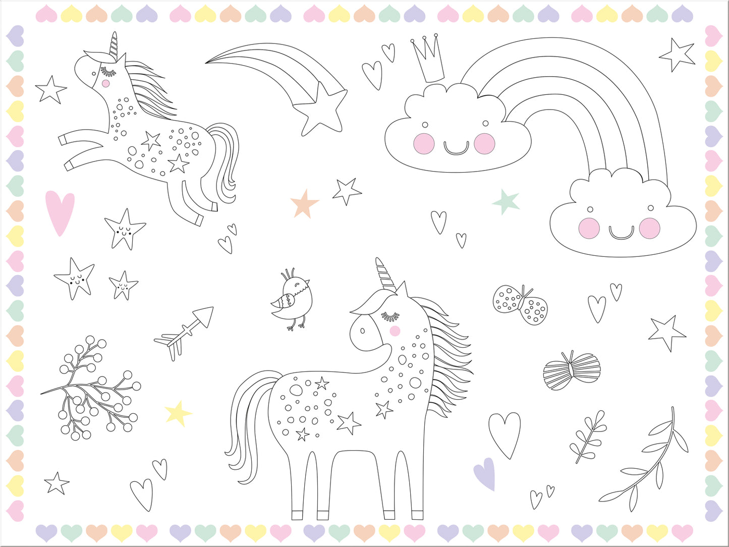 Unicorn Inkleur Placemats