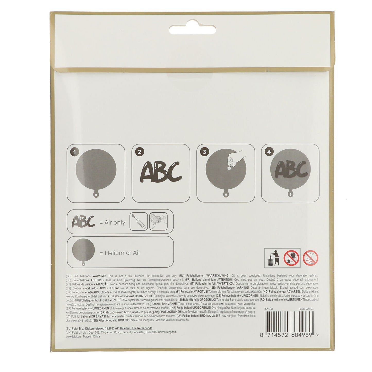 Golden Dusk Folie Ballon 3D