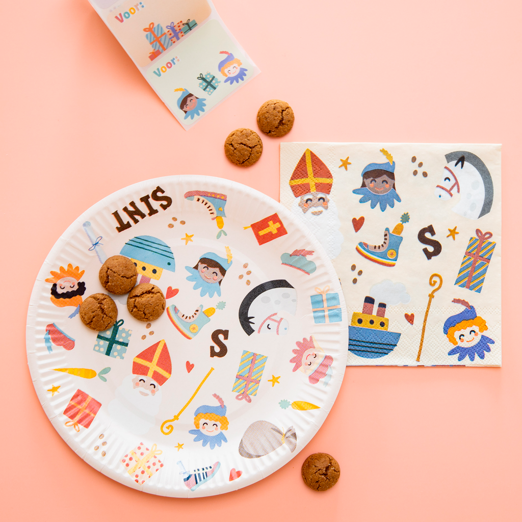 Papieren Borden Sint en Pieten